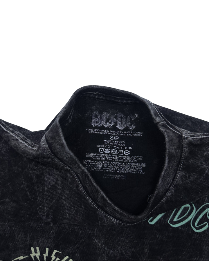 AC/DC High Voltage All-Over Logo Graphic T-Shirt (Small)