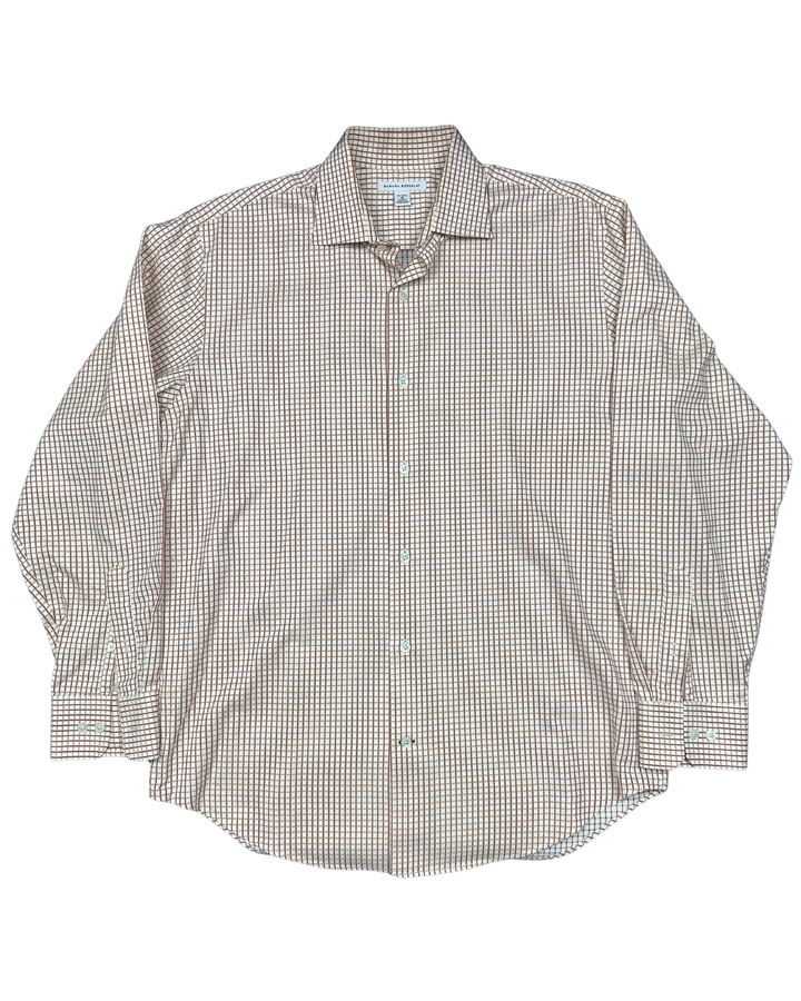 Banana Republic Micro-Check Button-Down Long Sleeve Shirt