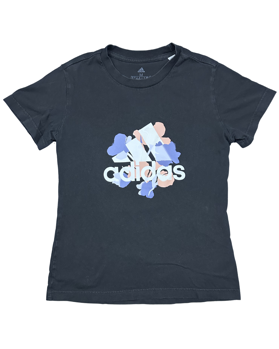 Adidas Floral Logo Women's T-Shirt (Medium)