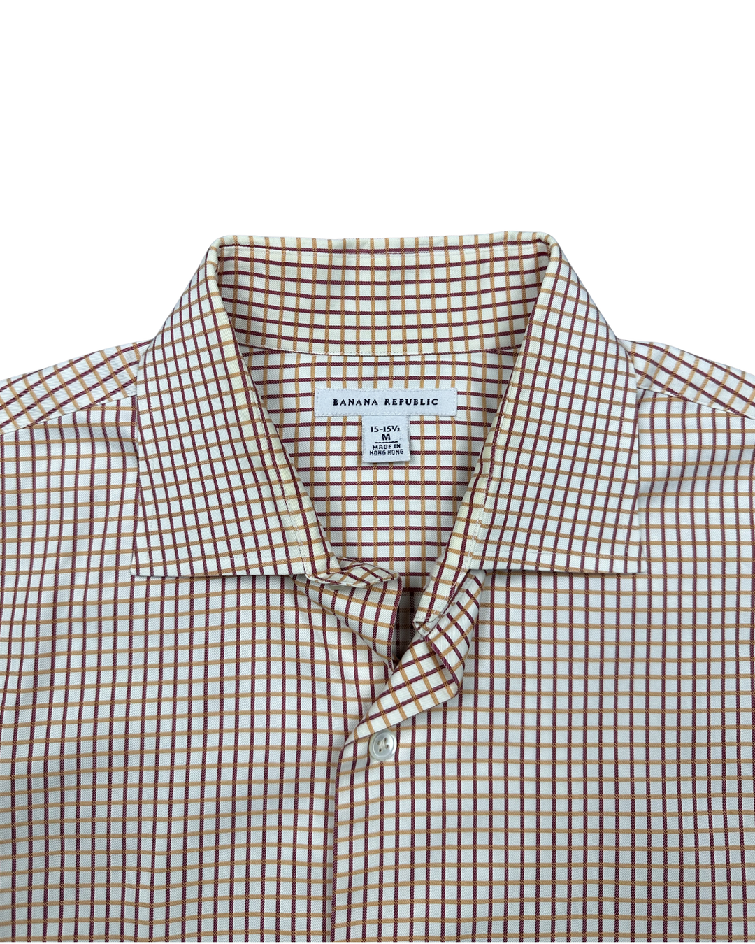 Banana Republic Micro-Check Button-Down Long Sleeve Shirt