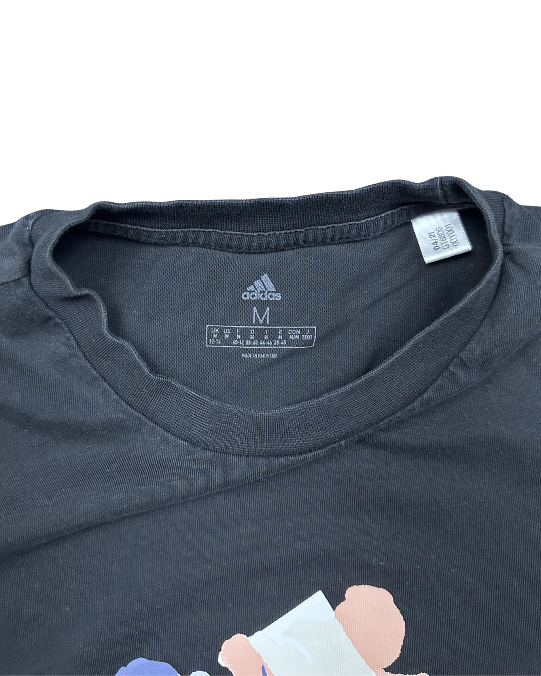 Adidas Floral Logo Women's T-Shirt (Medium)