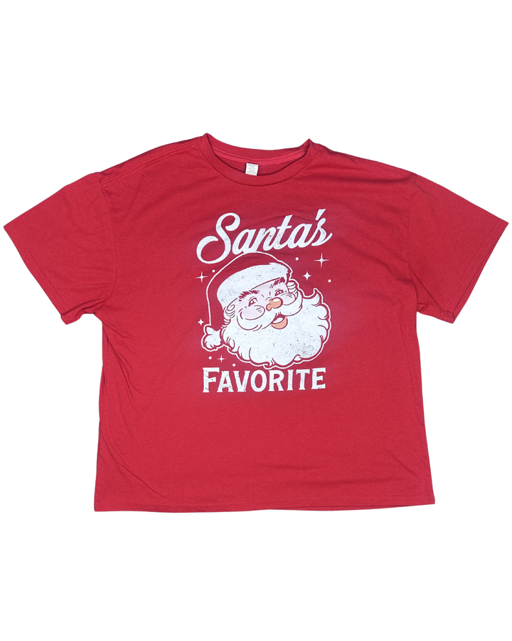 Santa's Favorite Christmas Graphic T-Shirt (Medium)