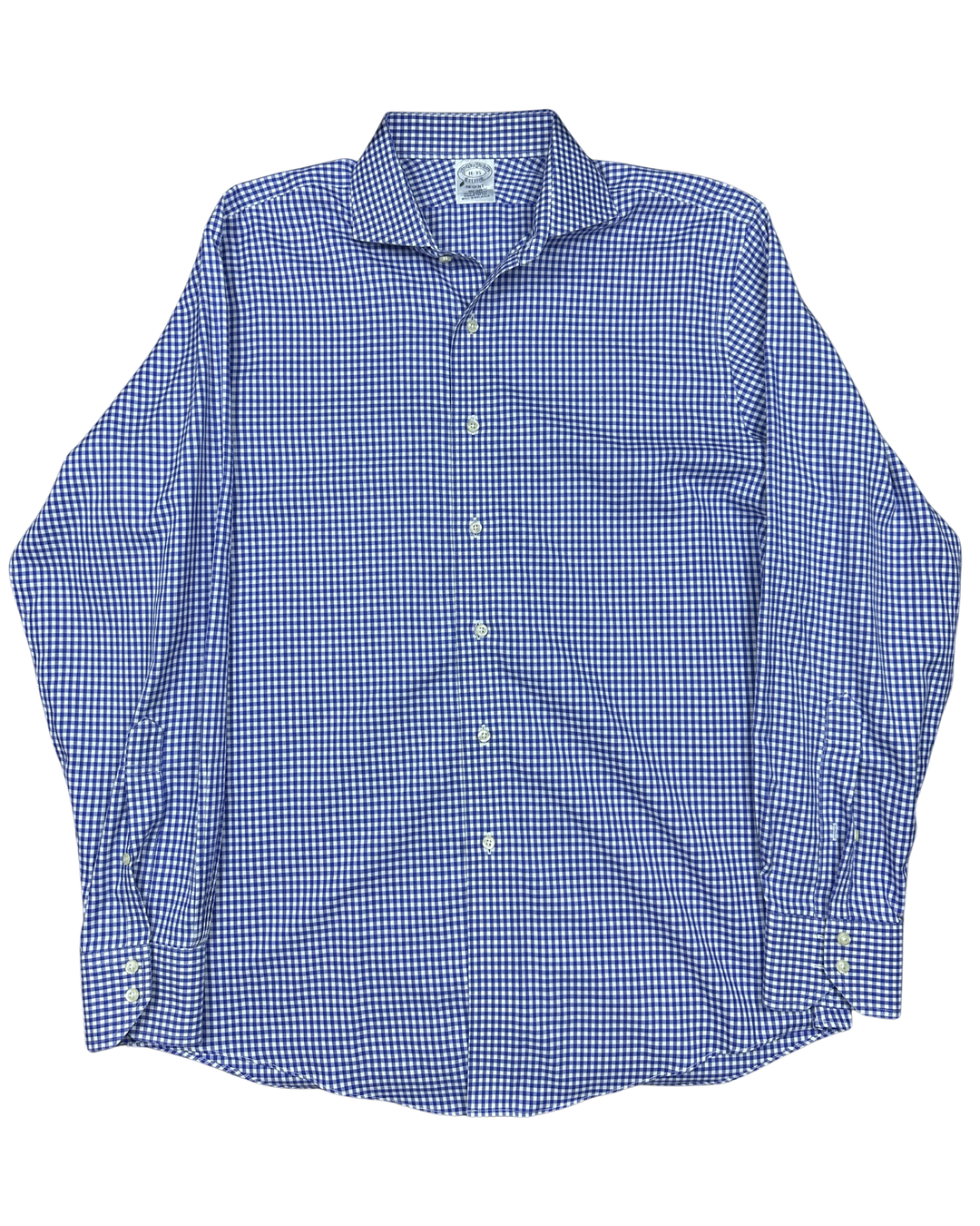 Brooks Brothers Regent Blue/White Gingham Button-Down Long Sleeve Shirt