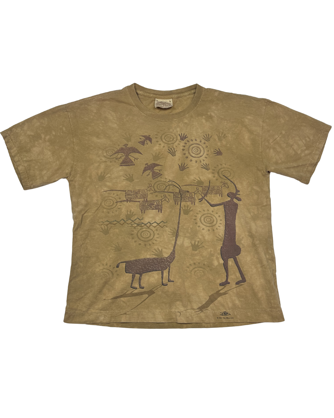 The Mountain Native American Petroglyphs Graphic T-Shirt (large)