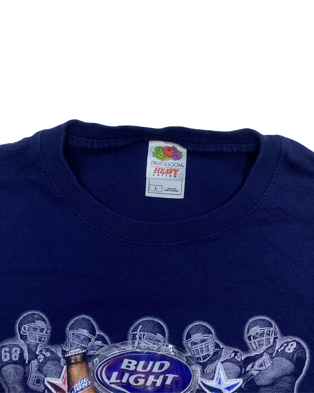Bud Light Football Graphic T-Shirt (Large)