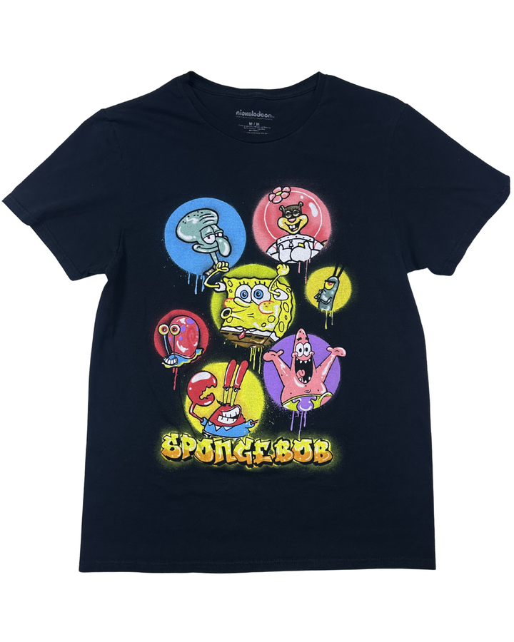 Nickelodeon SpongeBob SquarePants Graffiti Graphic T-Shirt (Medium)