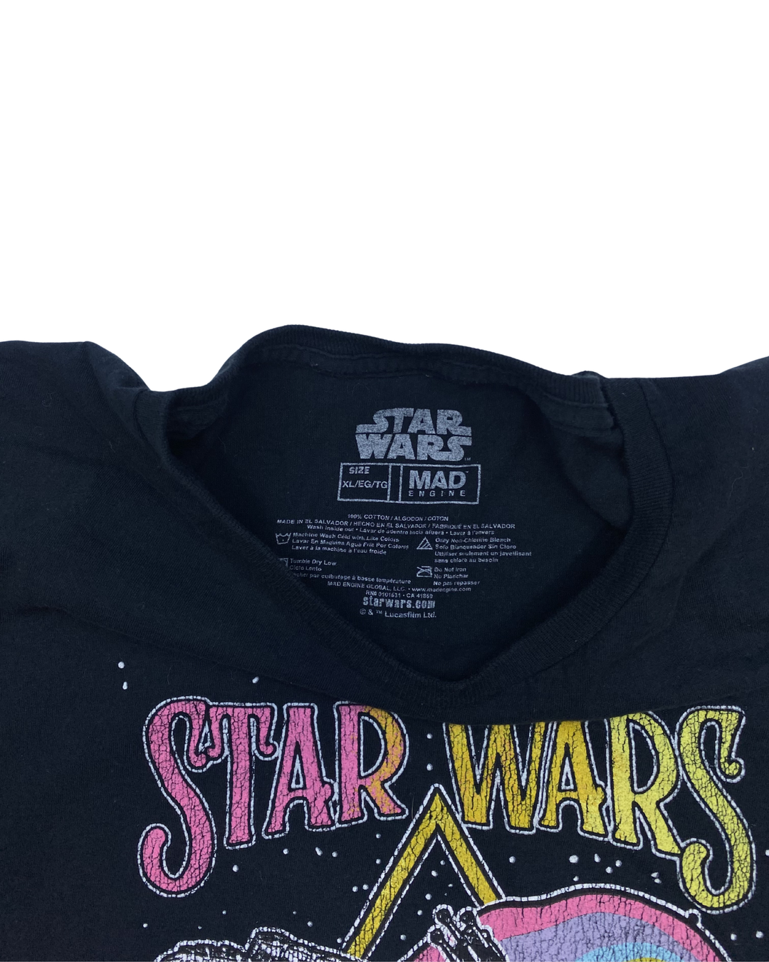 Star Wars A New Hope 1977 Millennium Falcon Graphic T-Shirt (XL)