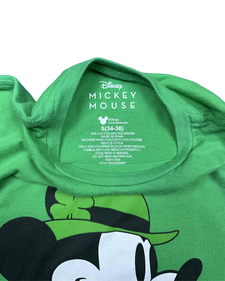 Disney Mickey Mouse St. Patrick's Day Graphic T-Shirt (Small)