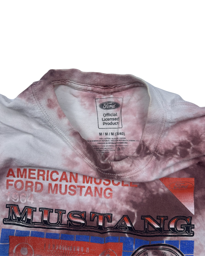 Ford Mustang American Muscle Tie-Dye Graphic T-Shirt (medium)