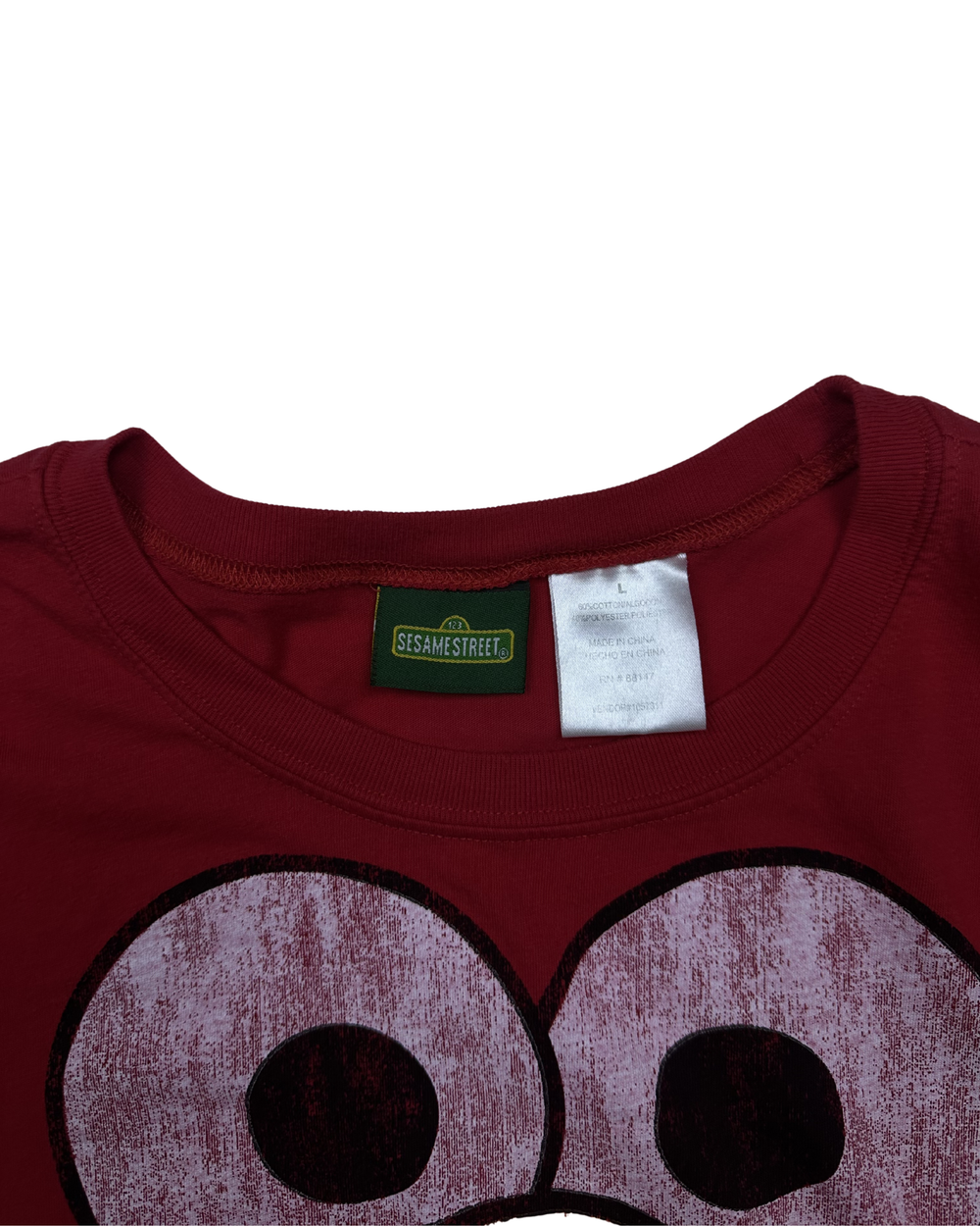 Sesame Street Elmo Face Graphic T-Shirt (Large)