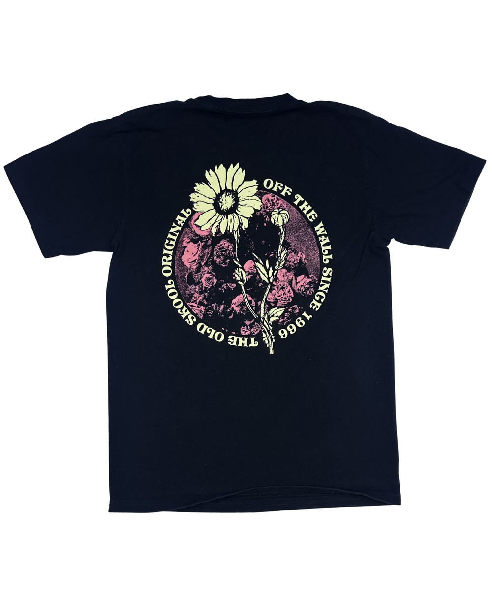 Vans Off The Wall Old Skool Original Flower Graphic T-Shirt (Medium)