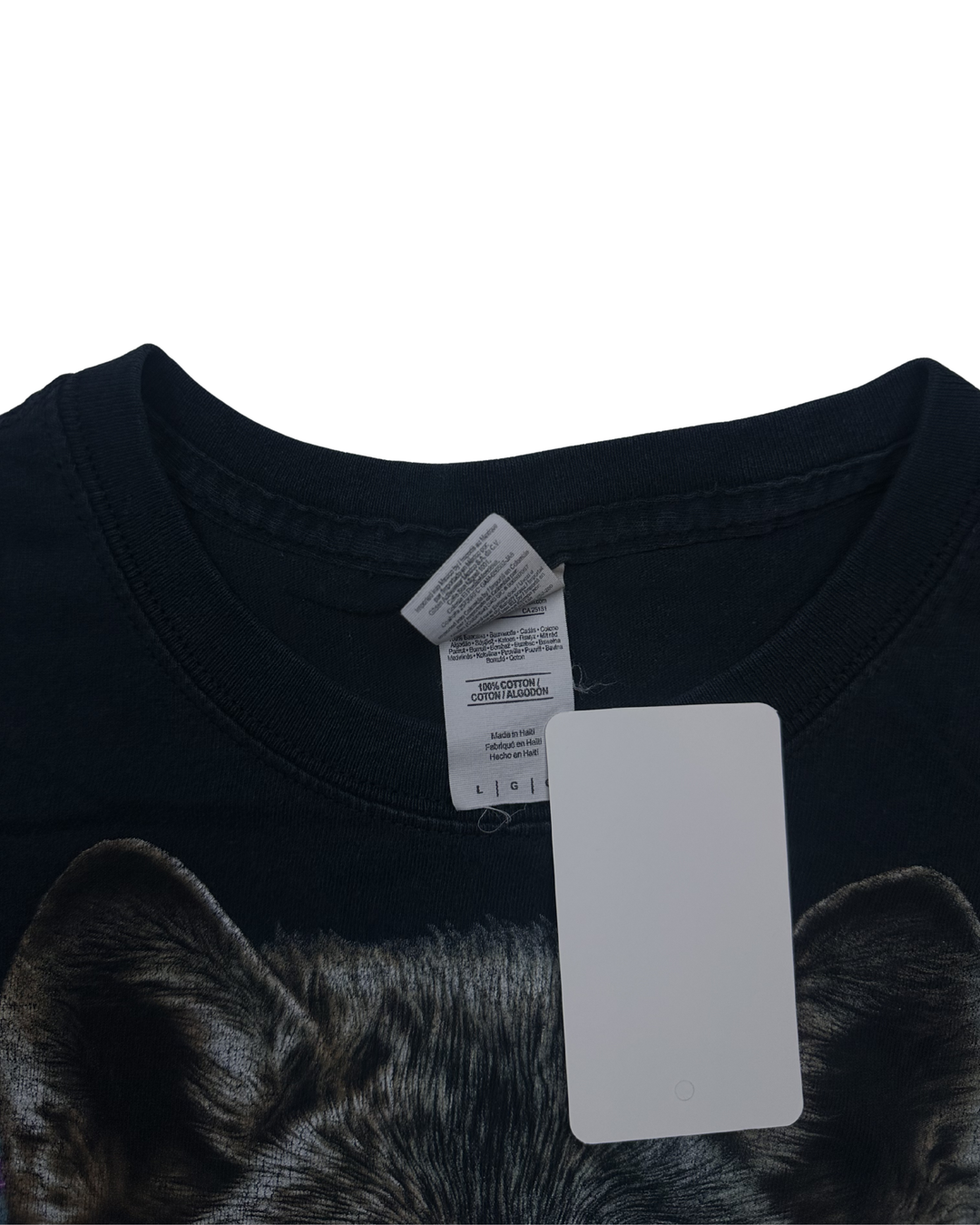 Wolf Lightning Storm Graphic T-Shirt (large)