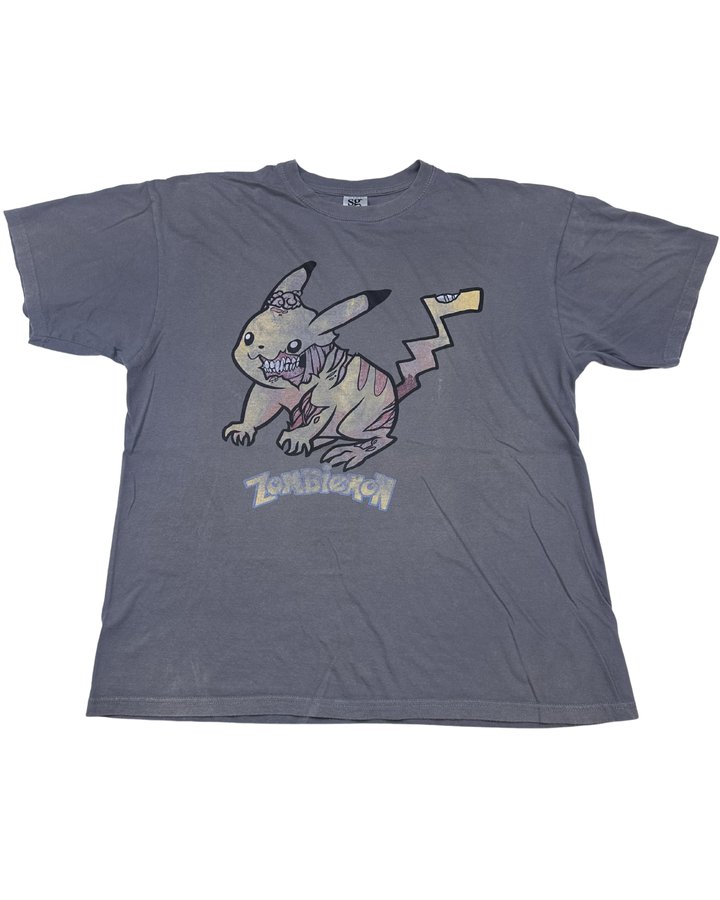 Zombiemon Zombie Pikachu Pokemon Parody Graphic T-Shirt (large)