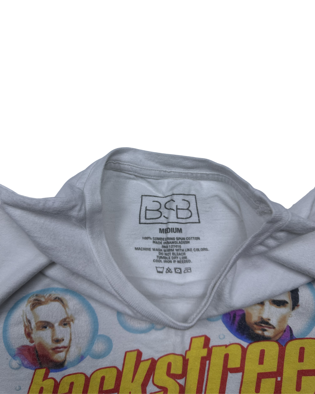 Backstreet Boys Bubble Photo Graphic T-Shirt (petite medium)