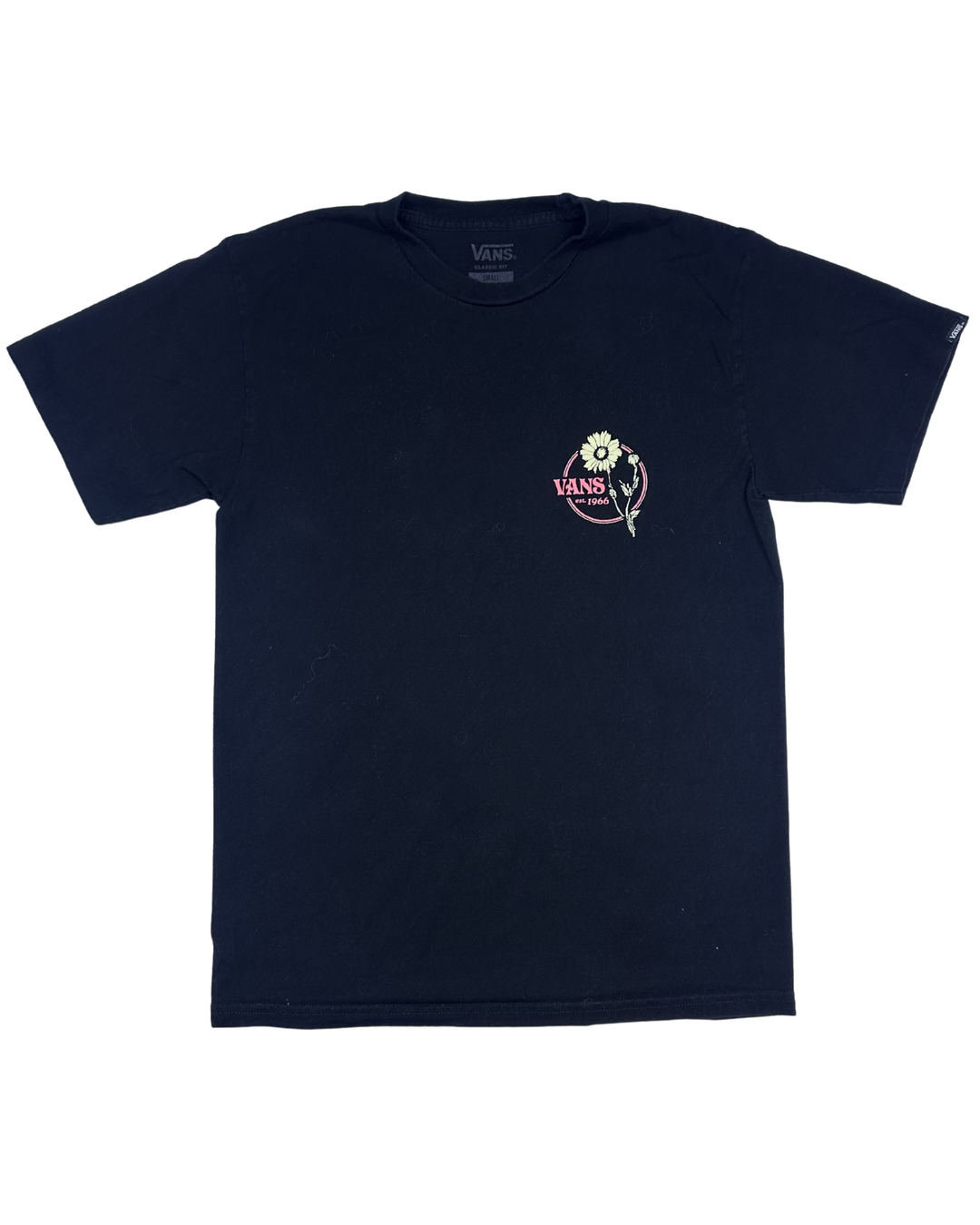 Vans Off The Wall Old Skool Original Flower Graphic T-Shirt (Medium)