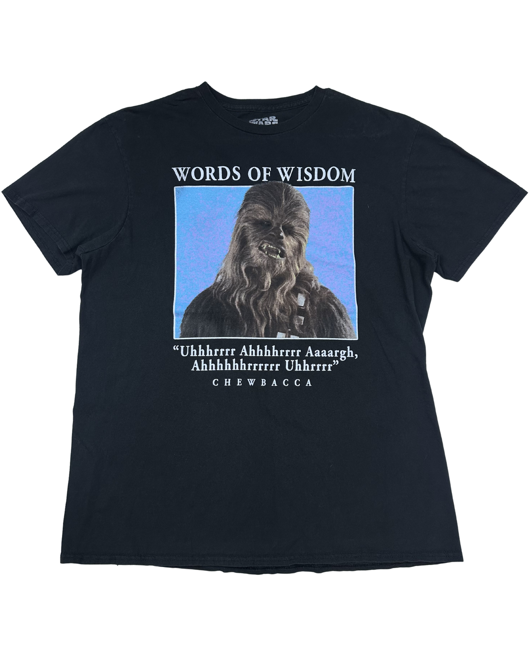 Star Wars Chewbacca Words of Wisdom Graphic T-Shirt (Large)