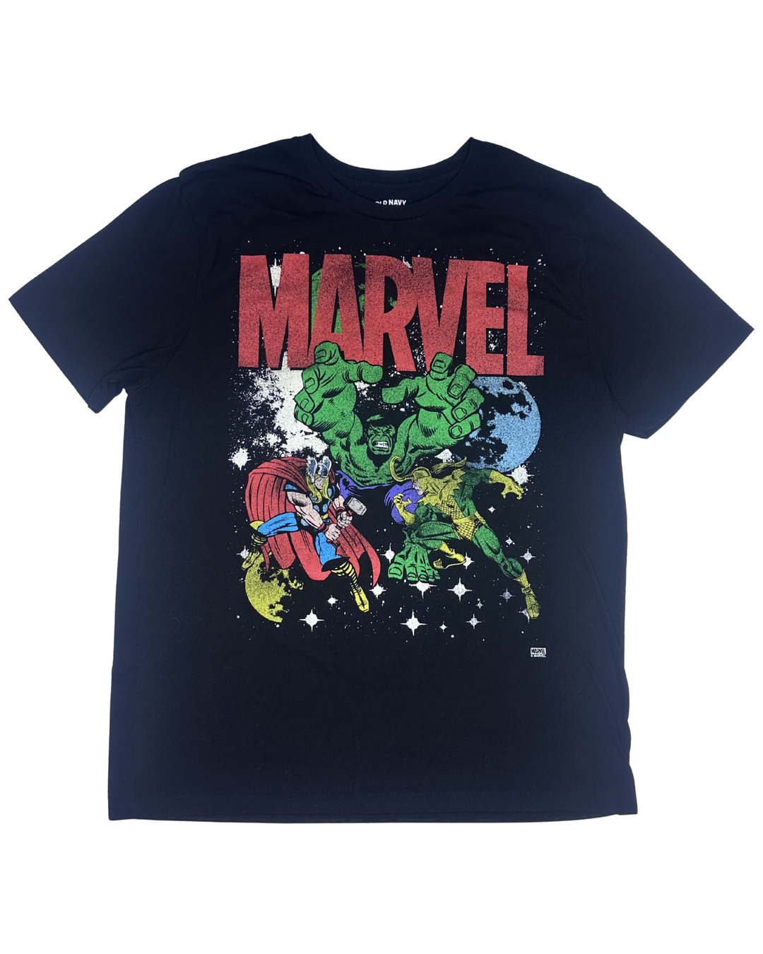 Old Navy Marvel Heroes Hulk Thor Loki Graphic T-Shirt (Small)