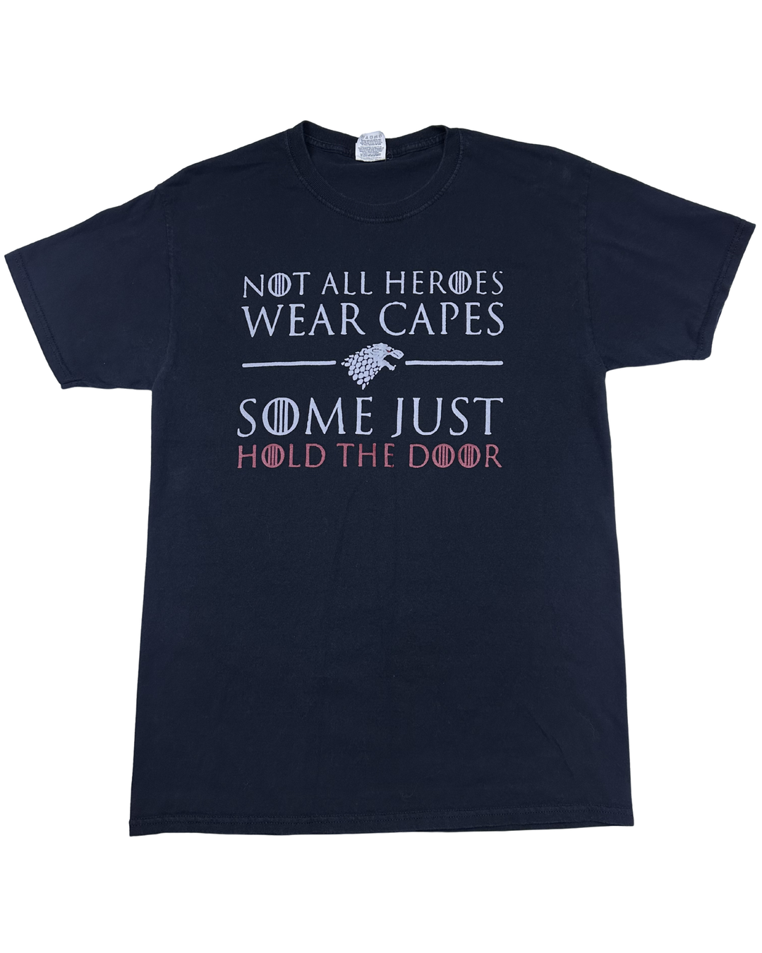 Game of Thrones Hold The Door Hodor Graphic T-Shirt (Medium)