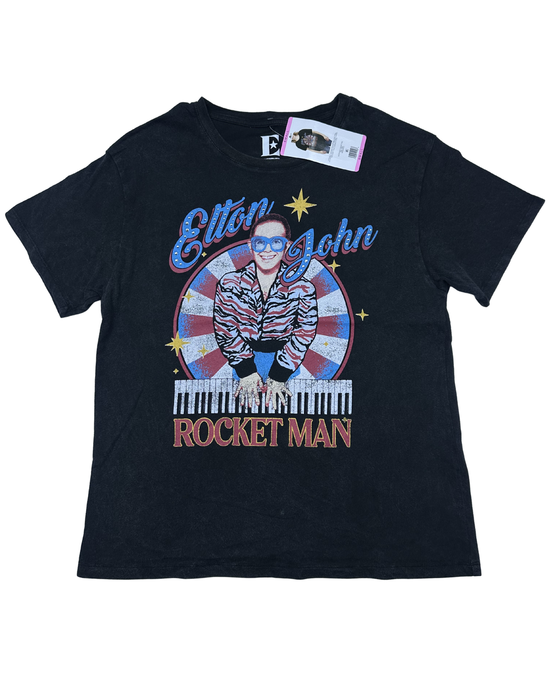 Elton John Rocket Man Graphic T-Shirt (Small)
