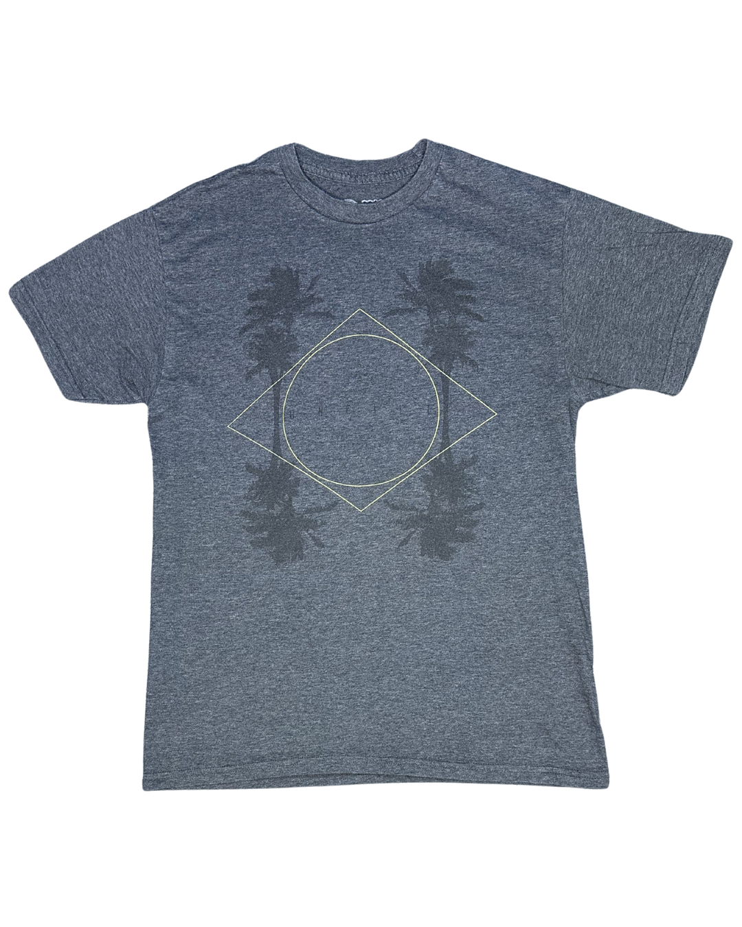 Divided Palm Trees Diamond Graphic T-Shirt (Medium)