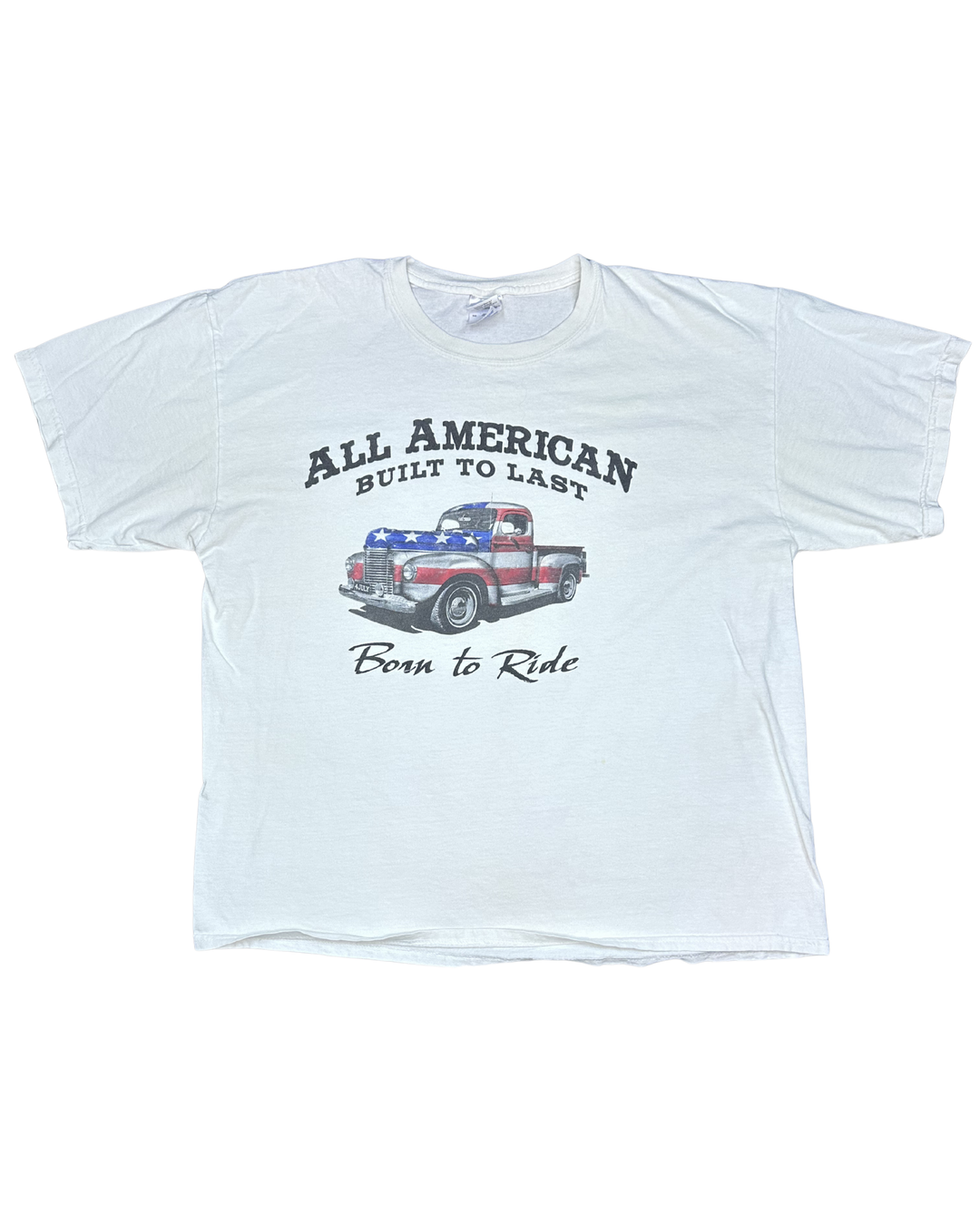 Gildan All American Built to Last Born to Ride Truck Graphic T-Shirt (XL)