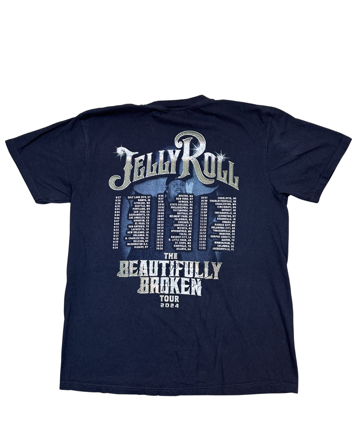 Divided Palm Trees Diamond Graphic T-Shirt (Medium)