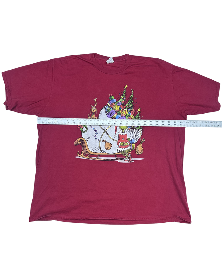 Dr. Seuss Grinch Christmas Sleigh Graphic T-Shirt (2XL)