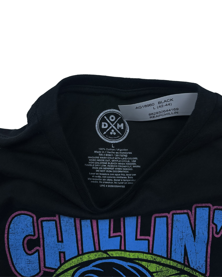 Chillin Like a Villain Grim Reaper Graphic T-Shirt (Large)
