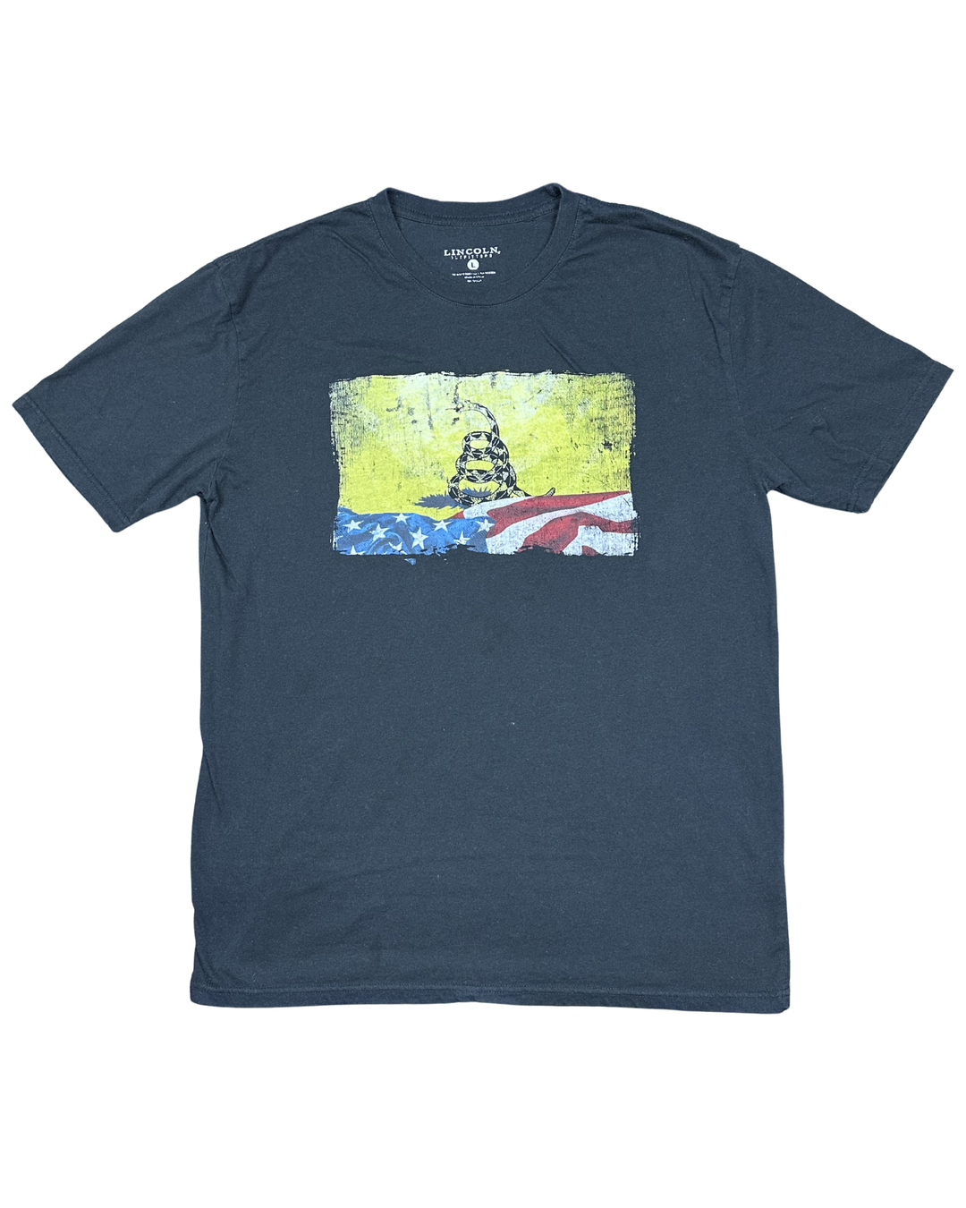 Lincoln Outfitters Don't Tread on Me Flag Graphic T-Shirt (Large)