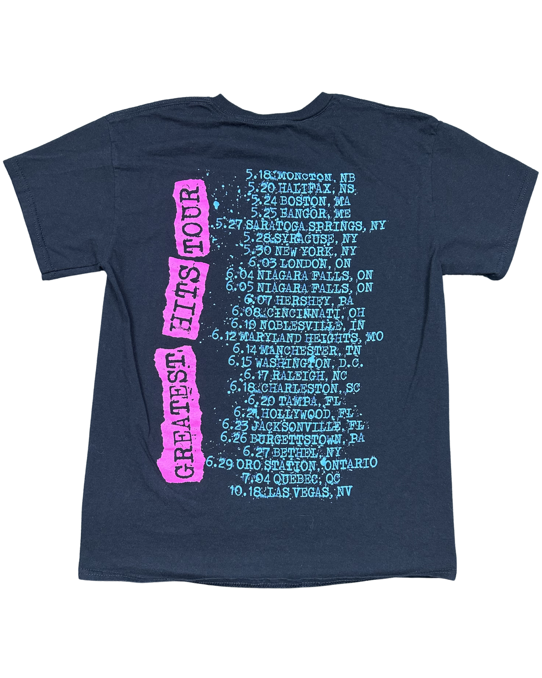 Avril Lavigne Greatest Hits Tour Graphic T-Shirt (Medium) - Back