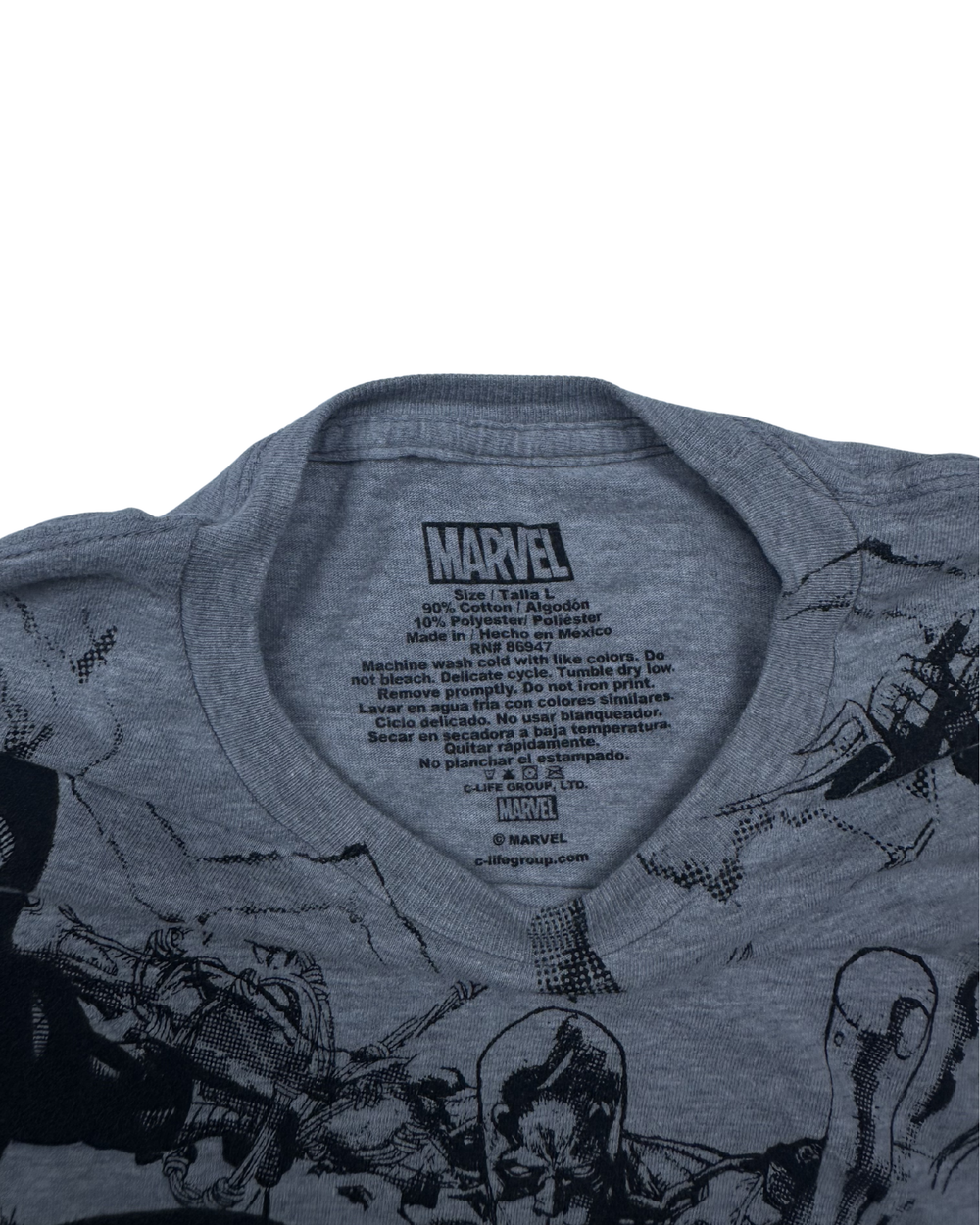 Marvel Avengers All-Over Print Graphic T-Shirt (Large)