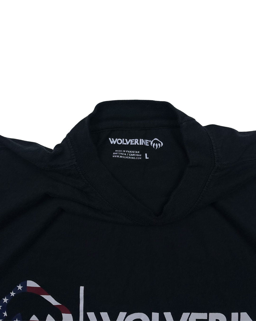 Wolverine American Flag Logo Graphic T-Shirt (large)