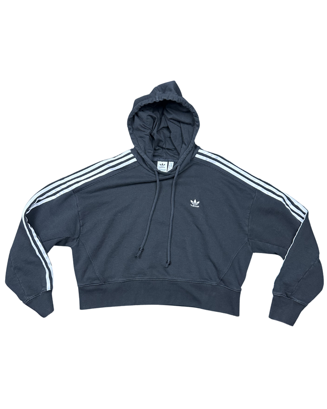 Adidas Originals 3-Stripe Cropped Hoodie
