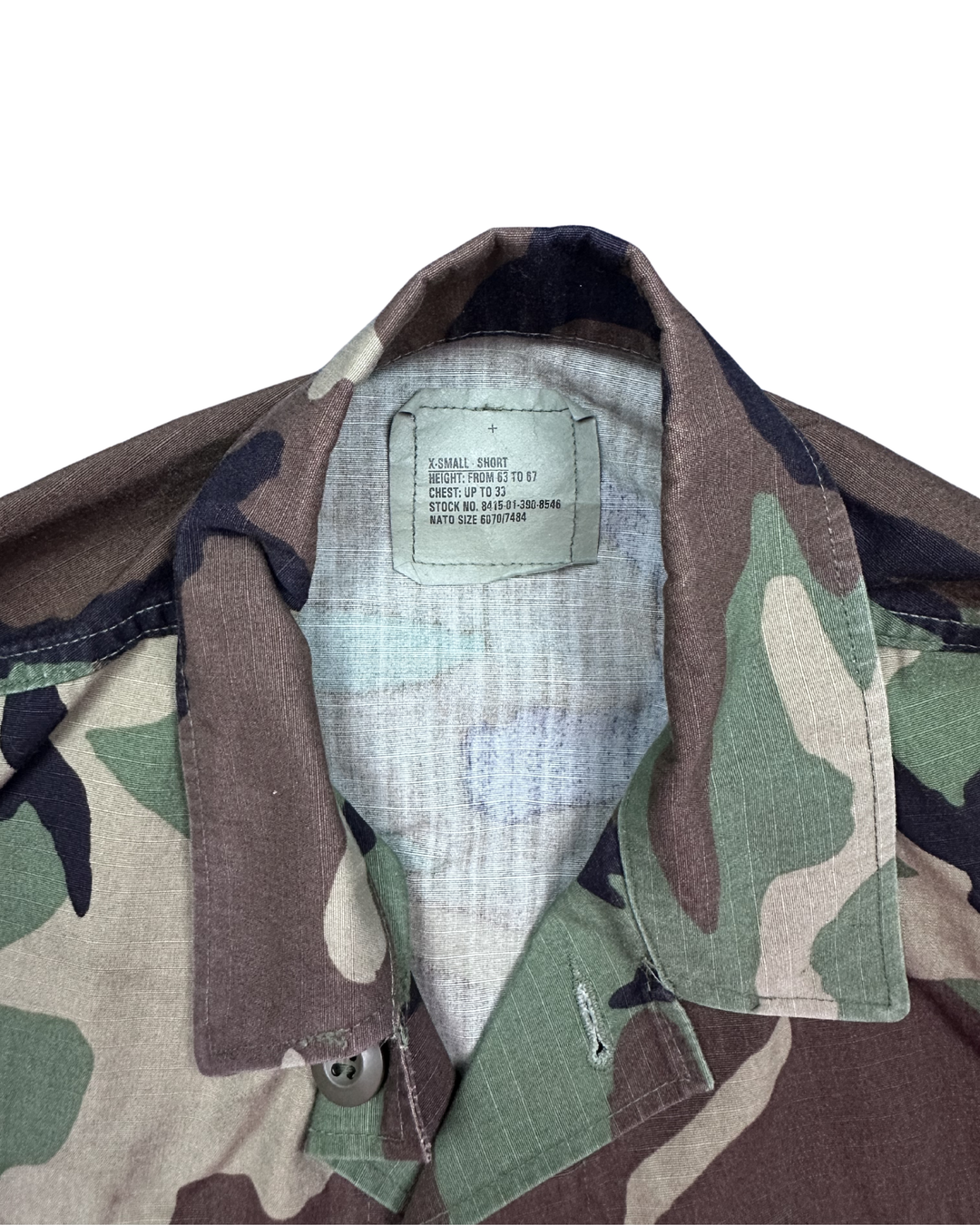 US Army Woodland Camo BDU Jacket (X-Small Short)