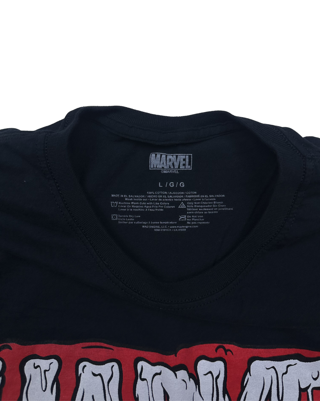 Marvel Logo Drip Horror Graphic T-Shirt (large)