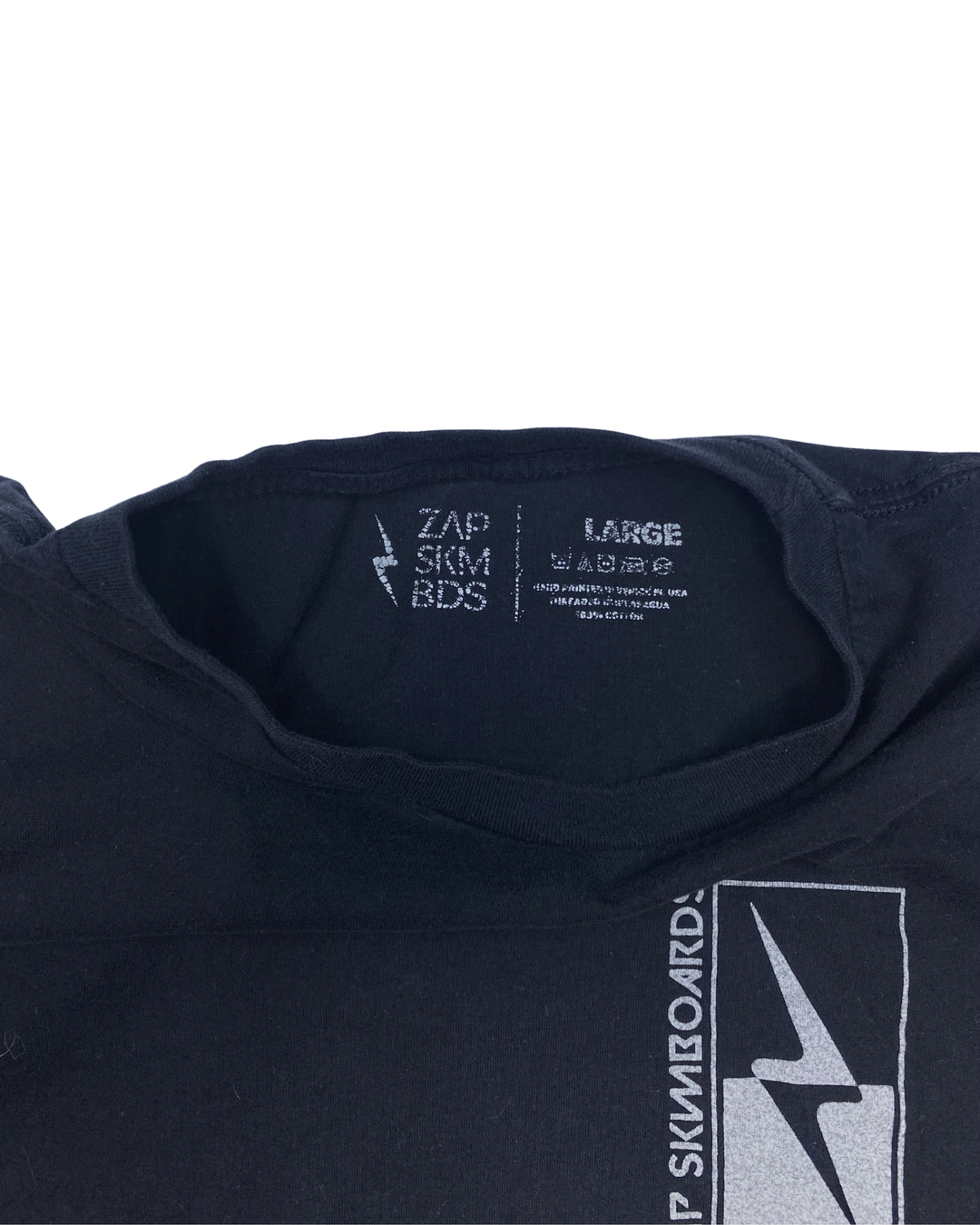 Zap Skimboards Lightning Bolt Logo T-Shirt (Large)
