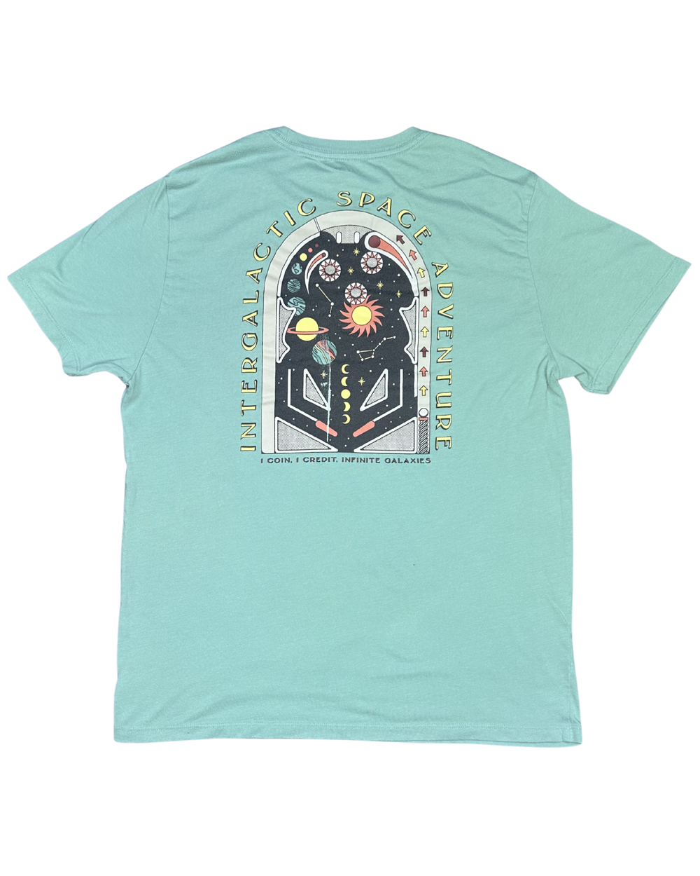 Old Navy Intergalactic Space Adventure Pinball Graphic T-Shirt (Large)