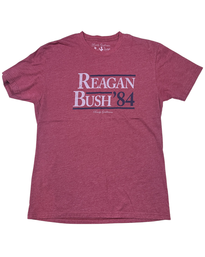 Rowdy Gentleman Reagan Bush '84 Graphic T-Shirt (Medium)