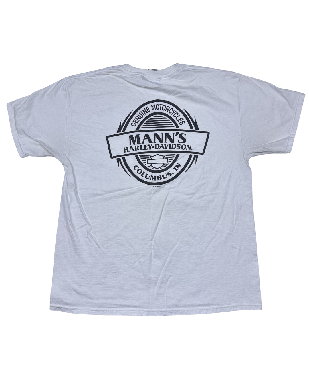 Harley-Davidson Mann's Columbus Indiana Pocket T-Shirt (large)