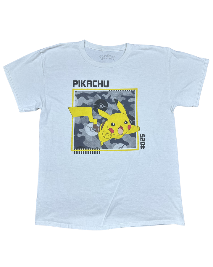 Pokemon Pikachu #025 Camo Graphic T-Shirt (Large)
