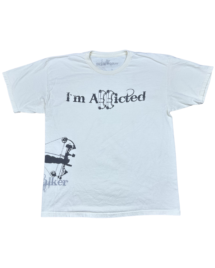 String Stalker I'm Addicted Bow Hunting Graphic T-Shirt (Large)