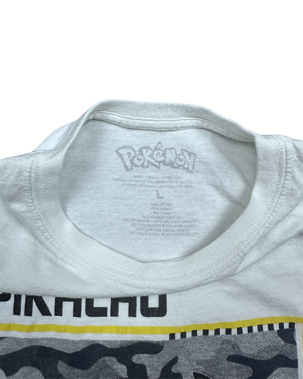 Pokemon Pikachu #025 Camo Graphic T-Shirt (Large)