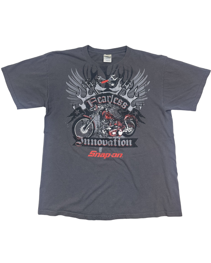 Snap-On Motorcycle Winged Skull Graphic T-Shirt (large)