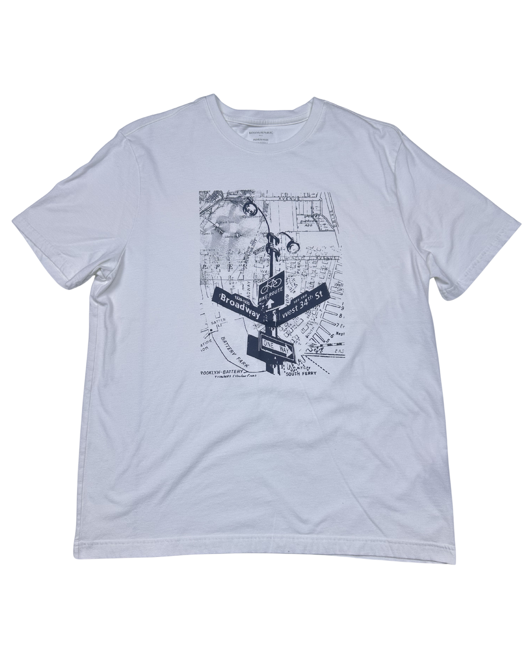 Banana Republic Broadway New York City Graphic T-Shirt (Large)