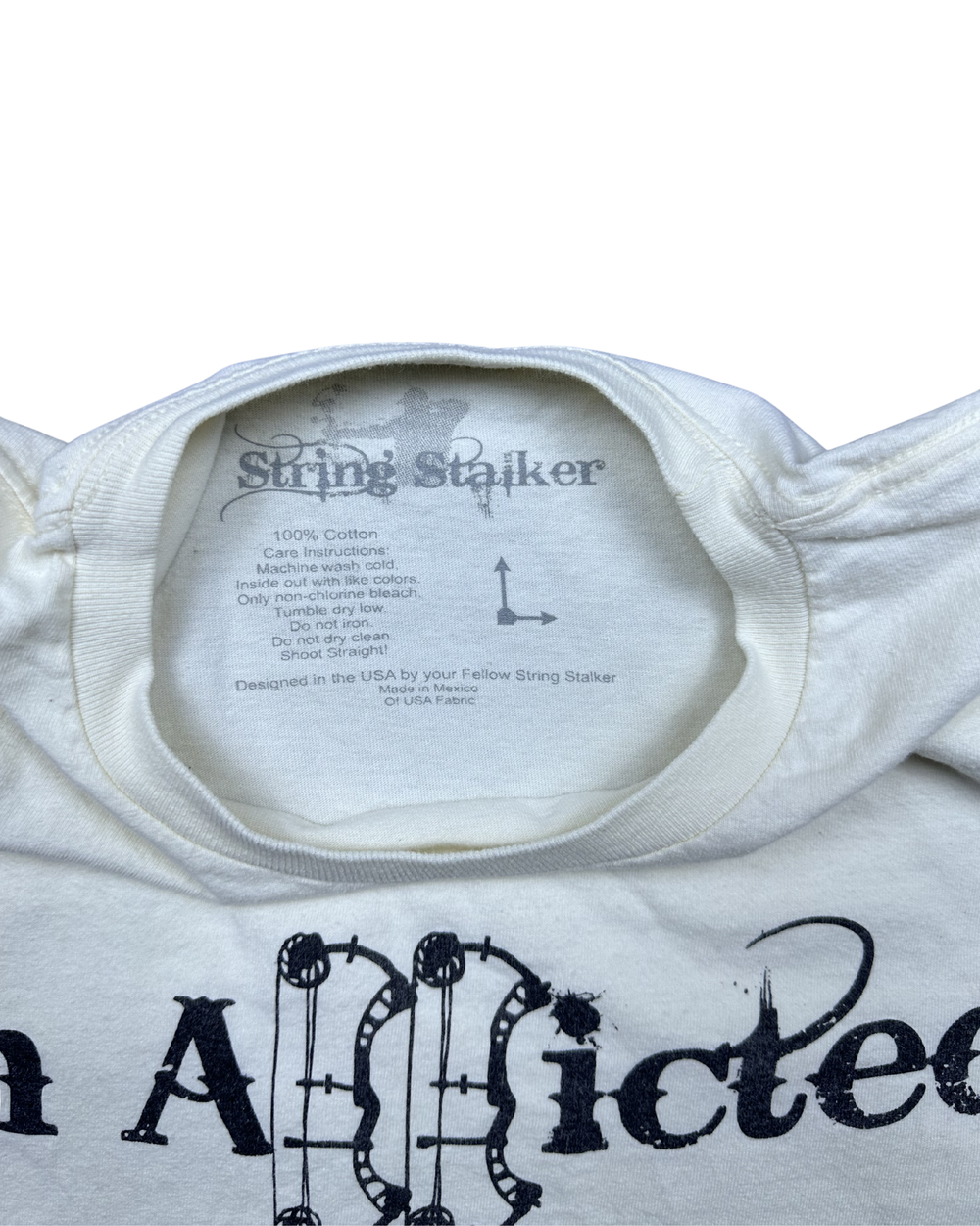 String Stalker I'm Addicted Bow Hunting Graphic T-Shirt (Large)