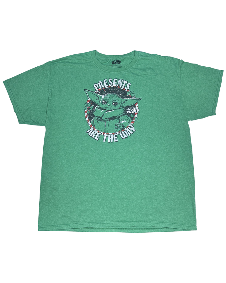 Star Wars Grogu 'Presents Are The Way' Christmas Graphic T-Shirt (XL)