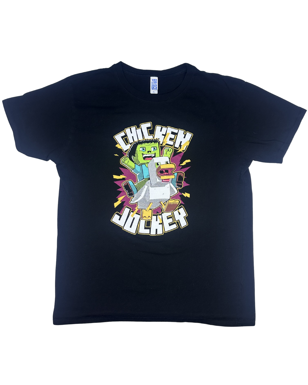 Minecraft Chicken Jockey Graphic T-Shirt (Large)