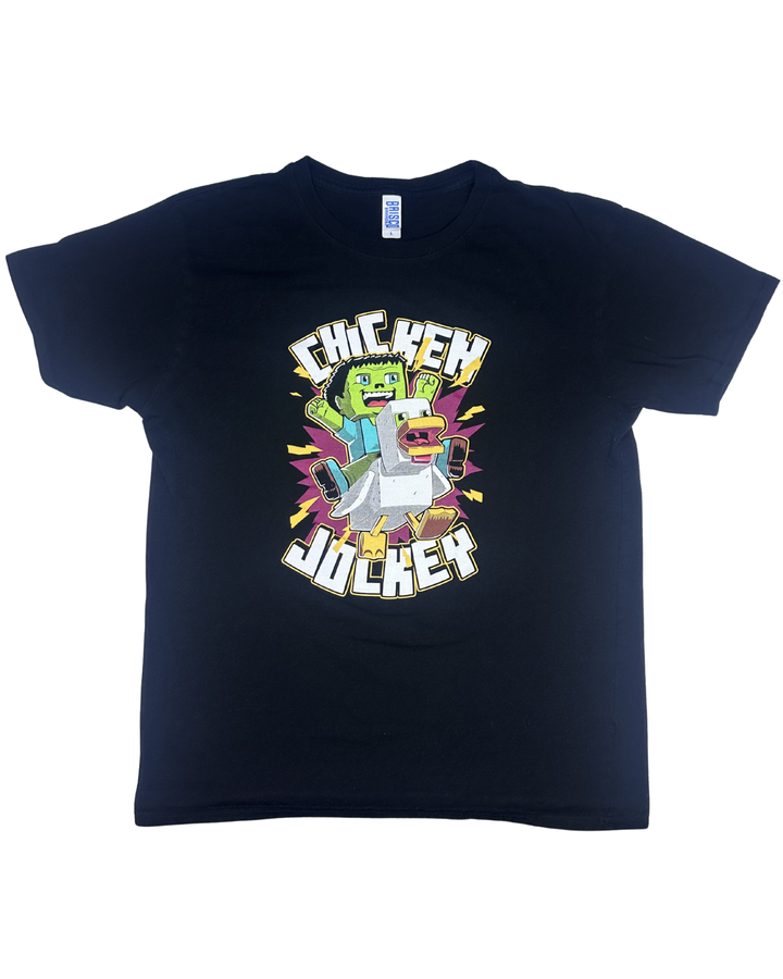 Minecraft Chicken Jockey Graphic T-Shirt (Large)