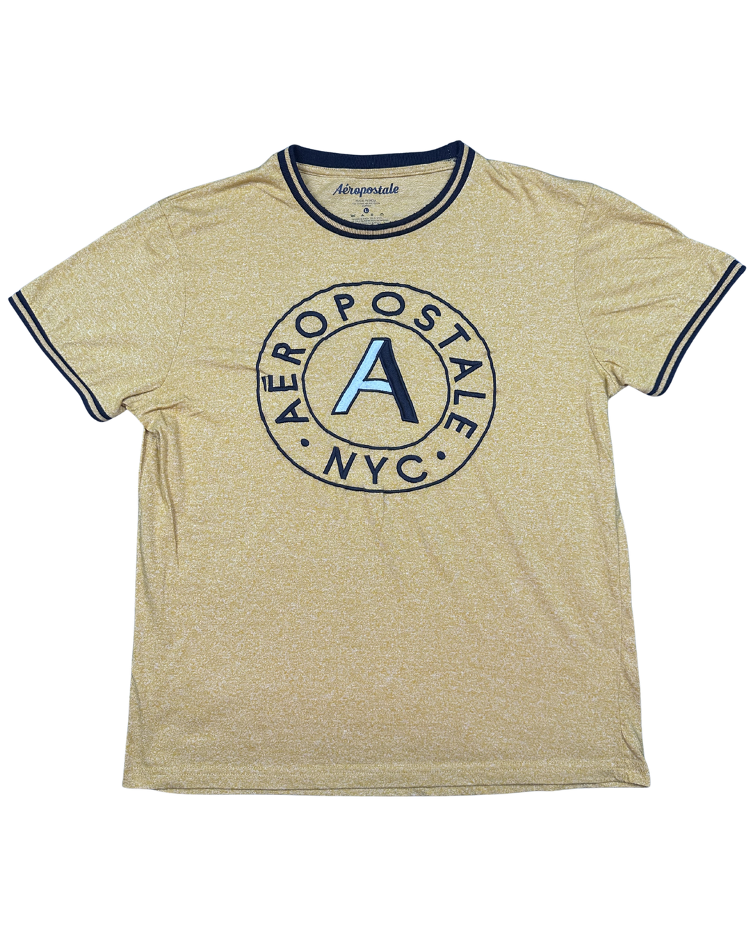 Aeropostale NYC Circle Logo Ringer T-Shirt (Large)