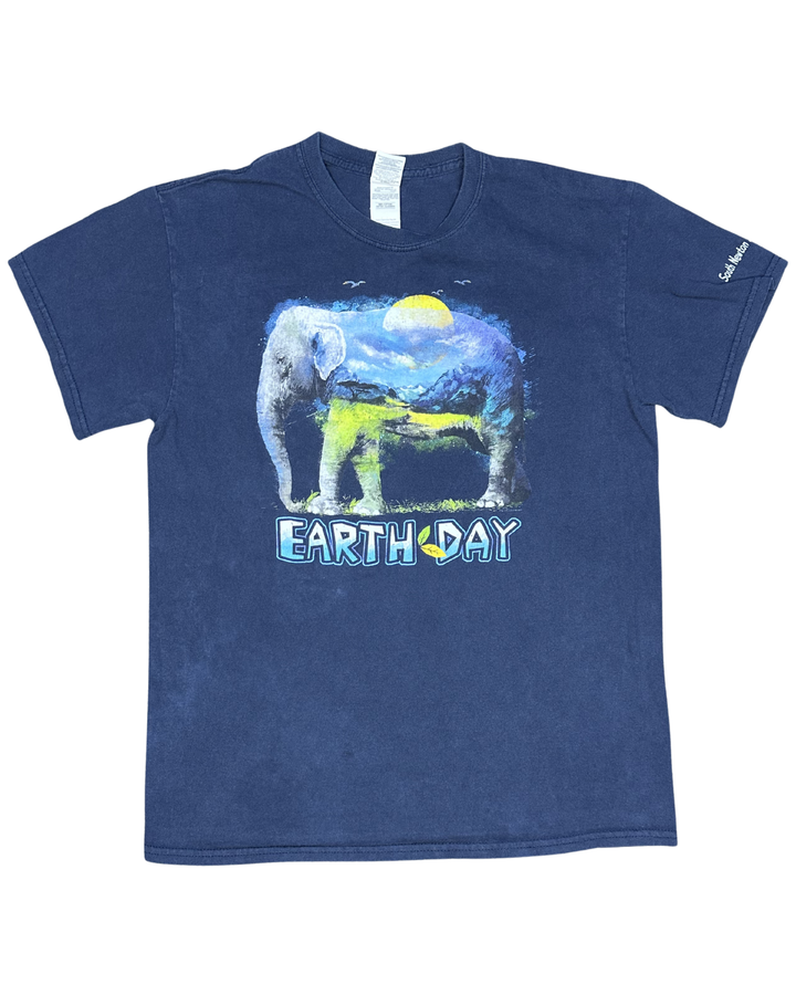 Earth Day Elephant Graphic T-Shirt (Medium)